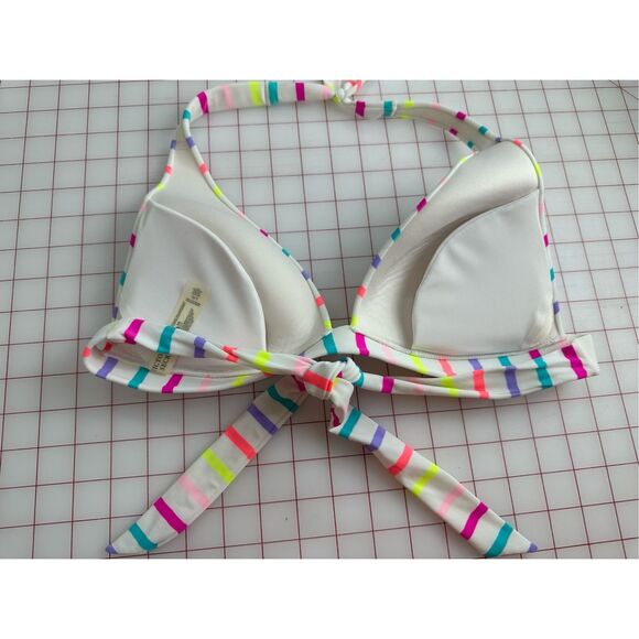 Victoria’s Secret size L white/ multicolored swim top - Picture 3 of 5